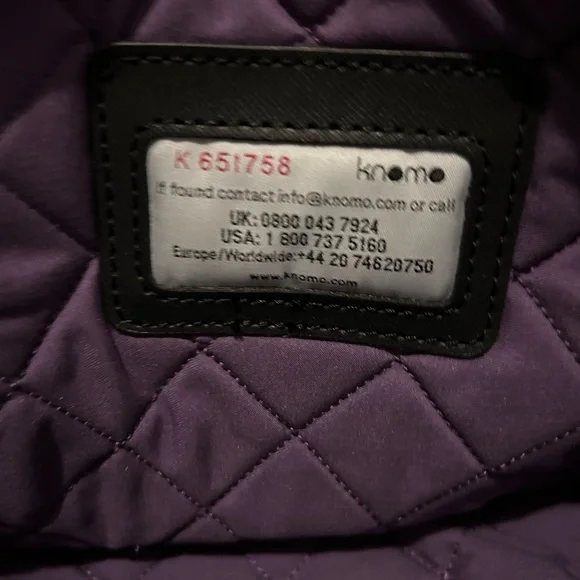 NWOT Knomo Laptop Bag Quilted - Picture 5 of 9